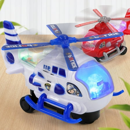 Ke1Clo Helicopter Toy (White), Toy Airplanes for Toddlers 2-4 with Realistic Lights and Sounds, Toy Gifts for Toddler Kids