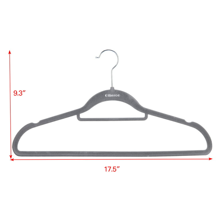 Ollieroo 100 Pack Velvet Clothes Hangers, Non-Slip Hangers with