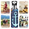 thumbnail image 7 of Yayeee 20oz Insulated Water Bottle Double Wall Stainless Steel with Flip Straw Lid, Blue Anchor, 7 of 7