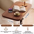 thumbnail image 2 of Buric C-shaped adjustable sofa side table, 360° swivel small side table, side table for living room, bedroom, sofa TV tray table, side table for small space （Walnut）, 2 of 10