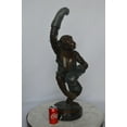 thumbnail image 3 of Nifao Boxing Monkey Bronze Statue – Home Decor Sculpture, 10"L x 12"W x 33"H, 3 of 11
