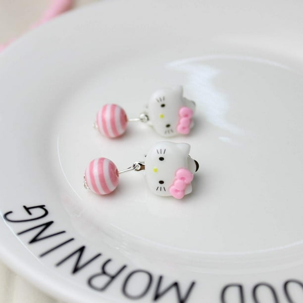 GHSDFBB Hello Kitty Jewelry Set, Hello Kitty 12 Pieces Pink Kitty