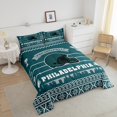 thumbnail image 4 of Erosebridal Football Comforter Set Teens Adults,Sports Themed Toddler Bedding Set,Rugby Bed Set,Football Lover Down Comforter Bedroom Decor,Green White(Philadelphia), 4 of 7