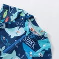 thumbnail image 4 of GYRATEDREAM Baby Boy One Piece Swimsuit Shark Short Sleeve Zipper Rash Guard Swimwear Toddler Kids Beach Bathing Suit Sunsuit for 2-6 Years, 4 of 8
