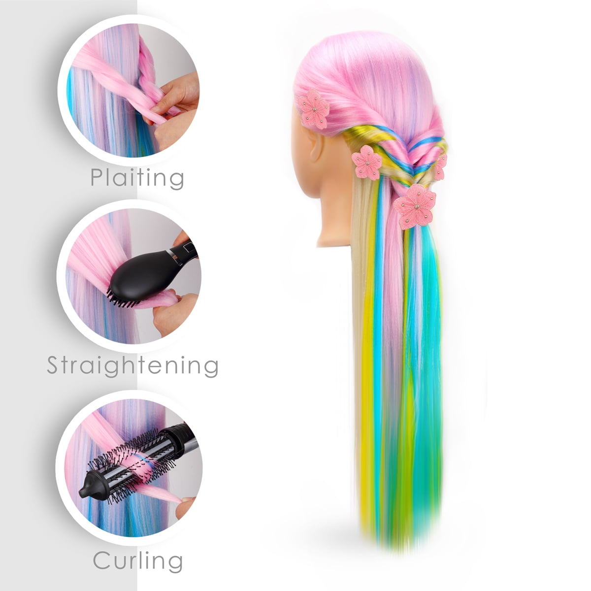 rainbow hair mannequin