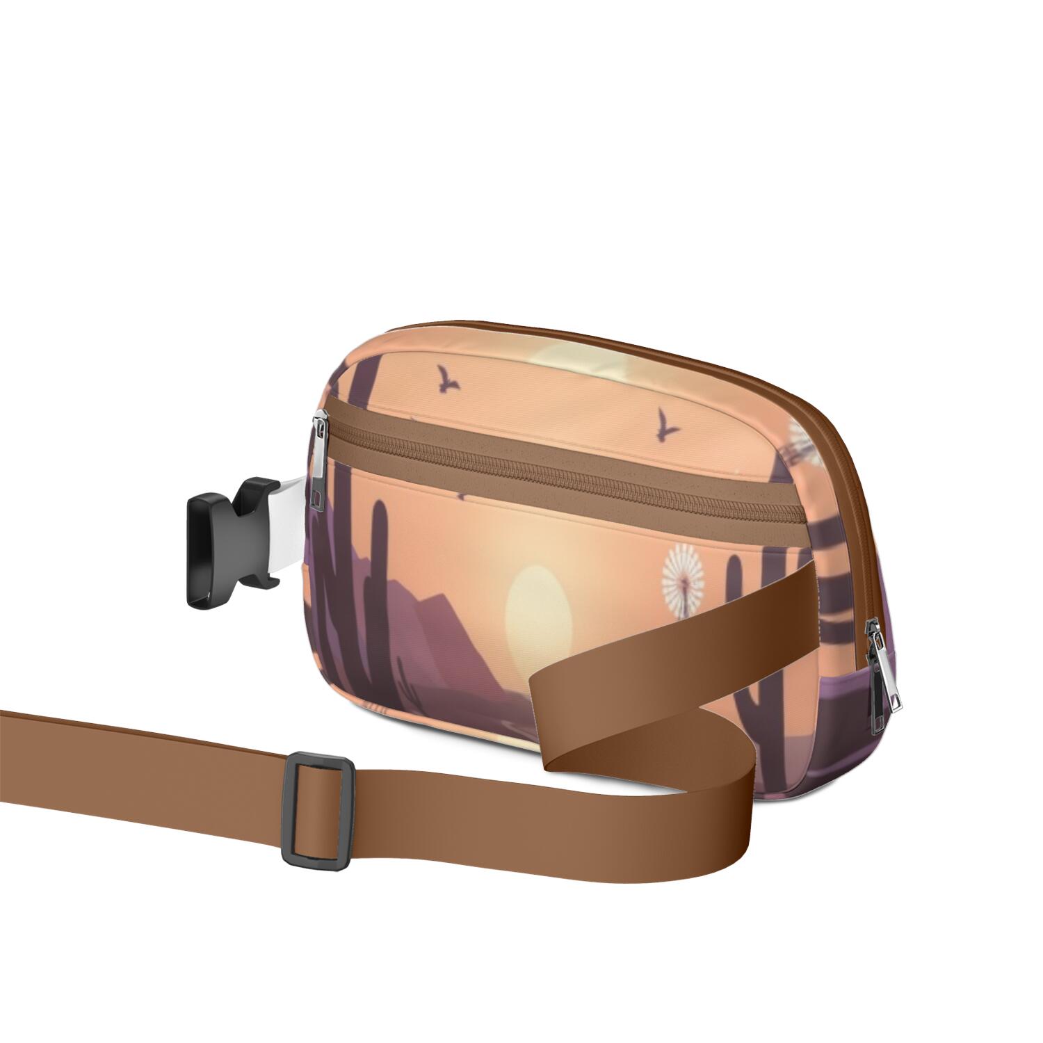 Waist Bag Fashion Adjustable Belt Bag for Travel Cactus Desert HandsFree Running Belt for Jogging for Travel Daily Leisure