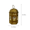 thumbnail image 3 of VALSEEL Mini Lantern With LED Ramadan Lantern Decoration Mini Lantern Decor With Candles Hanging Lanterns For Ramadan Decor Christmas Wedding Table Centerpiece Decor, 3 of 6