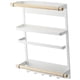 thumbnail image 3 of Estante magnético para refrigerador de cocina, estante colgante de hierro Simple, estante de almacenamiento de pared lateral con soporte para papel de cocina, grande, blanco, 3 of 8