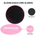 thumbnail image 5 of Ingenious Sport Core Sliders for Working Out - Pack of 2 Compact, Dual Sided Gliding Discs for Full Body Workout on Carpet or Hardwood Floor - Fitness & Home Exercise Equipment, Pink, 5 of 8