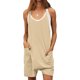 thumbnail image 1 of Monos De Tirantes Romper Jumpsuits Lino Loose Summer Rompers Mujeres Viajes Compras (Camel XXL) Ygjytge para Mujer Camello T XL, 1 of 7