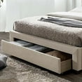 thumbnail image 6 of Furniture of America Bethn Transitional Fabric Storage Twin Bed in Beige, 6 of 7
