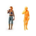 thumbnail image 6 of 1/64 Scale Miniature Model Figures Unpainted Tiny People Mini People Model DIY Layout Scenery Accs 1/64 Scale Figures for Desktop Ornament Style F, 6 of 8