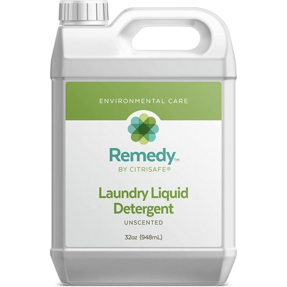 Remedy Laundry Liquid Detergent - Environmentally-Friendly Concentrated Laundry Detergent for Dirt and Mold - 32oz