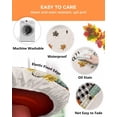 thumbnail image 4 of Fall Round Fitted Tablecloth with Elastic Thanksgiving Pumpkin Tablecloths It''s Fall Y''all Autumn Maple Leaves Table Cover for Kitchen Dinner Holiday Party Picnic Fits Tables up to 36-44 Diameter, 4 of 6