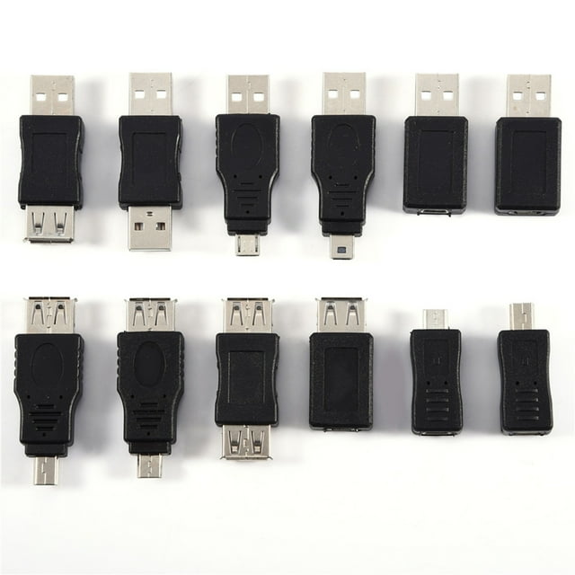 Adaptador Micro USB, Paquete de 12 PCS Conectores de Adaptadores USB2.0, Fáciles de USAR, Resolver Problemas de Conexión, Diferentes Adaptadores de Alta Velocidad, Peso de 88 G