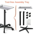 thumbnail image 7 of TASALON Salon Tray on Wheels - Aluminum Instrument Tattoo Tray with Wheels - Adjustable Salon Service Rolling Tray Hairstylist Hairdresser Cart with Wheels - Hairstylist Cart - Silver, 7 of 7