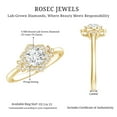 thumbnail image 5 of Rosec Jewels Statement Flower Lab Created Diamond Engagement Ring for Women - EF-VS Quality, 14K Yellow Gold, US 8.50, 5 of 8