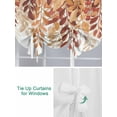 thumbnail image 3 of Burnt Orange Eucalyptus Leaves Tie Up Curtains for Windows 45 Inch Length Balloon Curtains Kitchen Adjustable Balloon Window Shade Fall Botanical Leaf Tie Up Valance Bathroom Curtain Window 34"x45", 3 of 6