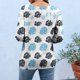 thumbnail image 4 of Xuyuer Women's Spring Summer Hawaiian Print Loose Casual Round Neck 3/4 Sleeve T-Shirt, Floral Pullover Top for Beach Vacations, Tropical Parties and Summer Holiday Style, 4 of 6