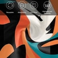 thumbnail image 5 of Color Block Cloth Napkins, Orange Teal Black Contemporary Abstract Washable and Reusable Dinner Napkins Set of 6, Table Napkin for Kitchen Party Birthday Wedding Hotel Housewarming 20"x20", 5 of 8