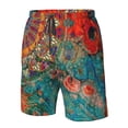 thumbnail image 5 of Kdxio Mandala Colorful Pattern Mens Casual Shorts - Drawstring Summer Beach Sports Shorts for Men, 5 of 9