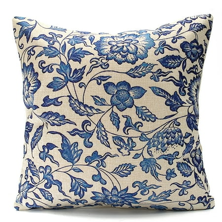 Large Sofa Cushions For Sale Meigar Vintage Couch Cushion Pillow Cover 18x18 Inches Square Zippered Cotton Linen Standard Decorative Throw Pillow Covers Case Slip Protector for Chair Seat Sofa Patio,A color ()