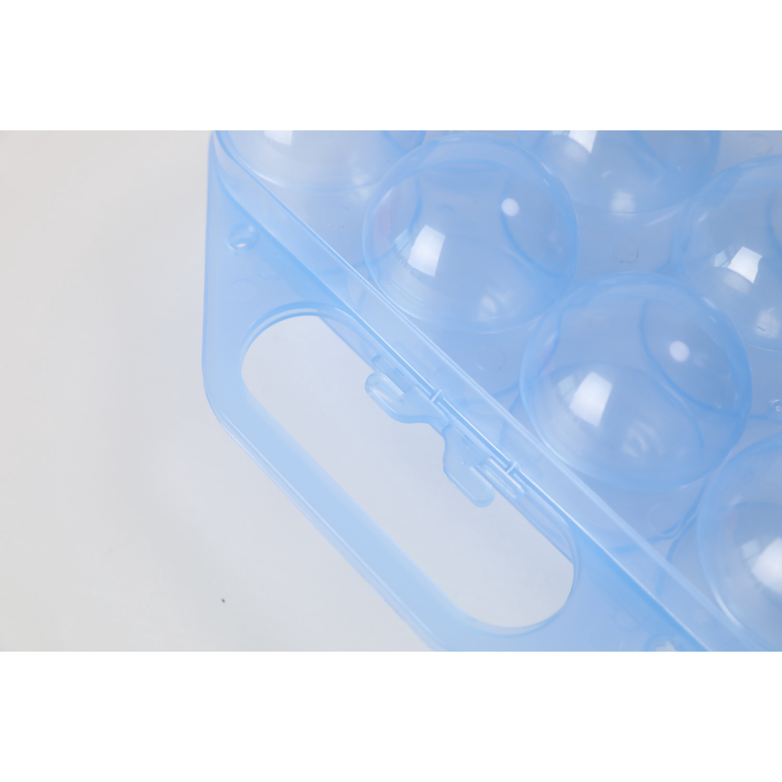 Clear Plastic Egg Carton-12 Egg Holder Carrying Case with Handle