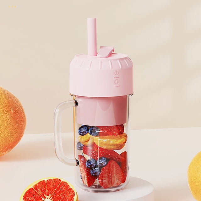 PEONAVET Juicer Cup Portabler With 3Ultra- Blades, Small For Shakes ,USB Rechargeable Fresh Fruit Juicer For Home/Travel/Gym/Office
