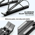 thumbnail image 4 of Laptop Stand with USB、Type C and RGB Lights Aluminum Adjustable Foldable Laptop Stand for Desk Ergonomic Portable Laptop Riser Holder Compatible with Laptops and iPad . Si, 4 of 7