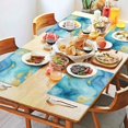 thumbnail image 2 of Blue and Gold Marble Wavy Veins Pattern Summer Placemats Table Placemats Set Of 4-Linen Kitchen Washable Placemats Table Mats 11.8"x17.7" Non-Slip Heat Resistant, 2 of 6