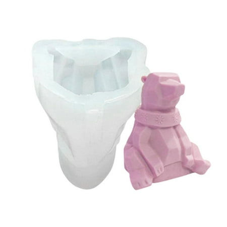 

Famure Silicone Bear Mold Ice Cube Geometry Bear Mold Cake Molds Cookie Decor Cake Decoration for Cake Chocolate Soap DIY Mold Baking comfy