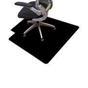 Black PVC Office Desk Chair Mat 36 x 48 with Lip