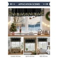 thumbnail image 6 of Rod Pocket Window Valances Winter Snowflake on Black Background Short Kitchen Curtains Gold White Pattern Window Treatment Drapes for Bedroom Bathroom Living Room 54x18In,1 Panel, 6 of 7