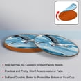 thumbnail image 4 of Seagull Set of 6 Microfiber Leather Round Coasters 4.3x4.3 Inches - Absorbent and Stylish Drink Mats for Home and Office Use., 4 of 6