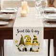 thumbnail image 3 of Table Runners 120 Inches Long Dress Scarves, Summer Gnomes Farmhouse Coffee/Dining/Kitchen Table Runner for Living Room, Farmhouse Daisy Flower Bees on Linen 13x120 Inch, 3 of 9