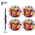 thumbnail image 2 of Round Wall Clock,Vibrant Painting Of Roses In Various Colors ,Silent Non-Ticking Wall Clock Decor for Home Office Kitchen Living Room Bedroom(10inch), 2 of 4