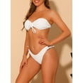 thumbnail image 2 of DARING DIVA Women's Strapless Drawstring Bikini Set, 2 Pieces Swimwear S White, 2 of 6
