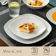 thumbnail image 5 of MALACASA, Series Elisa, 24-Piece Porcelain Dinnerware Set, Ivory White Dinner Set, Service for 6, 5 of 8