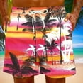 thumbnail image 5 of HAPIMO Mens Trends Swim Trunks Breathable Seaside Elastic Drawstring Bathing Suits Holiday Beach Pants Summer Swimwear Hawaii Tropical Print Trousers Board Shorts Discount Pink, 5 of 9