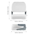 thumbnail image 6 of VEVOR Boat Seat, Low Backrest, Folding Fishing Boat Seat with Thickened Sponge Cushion & Waterproof PVC Leather, Aluminum Alloy Hinges, Flip Up Boat Seat for Fishing Boats, Yachts, Ships, White, 6 of 9
