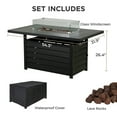 thumbnail image 3 of Superjoe 54” Rectangular Propane Fire Pit Table with Stainless Burner Waterproof Cover, 3 of 8