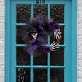 thumbnail image 2 of 16 Inch Halloween Wreaths For Front Door Wreath With Purples Black Artificial Roses Simulation Gothic Garland Creepy Decor For Indoor Outdoor Home Halloween Festival Decoration, 2 of 9