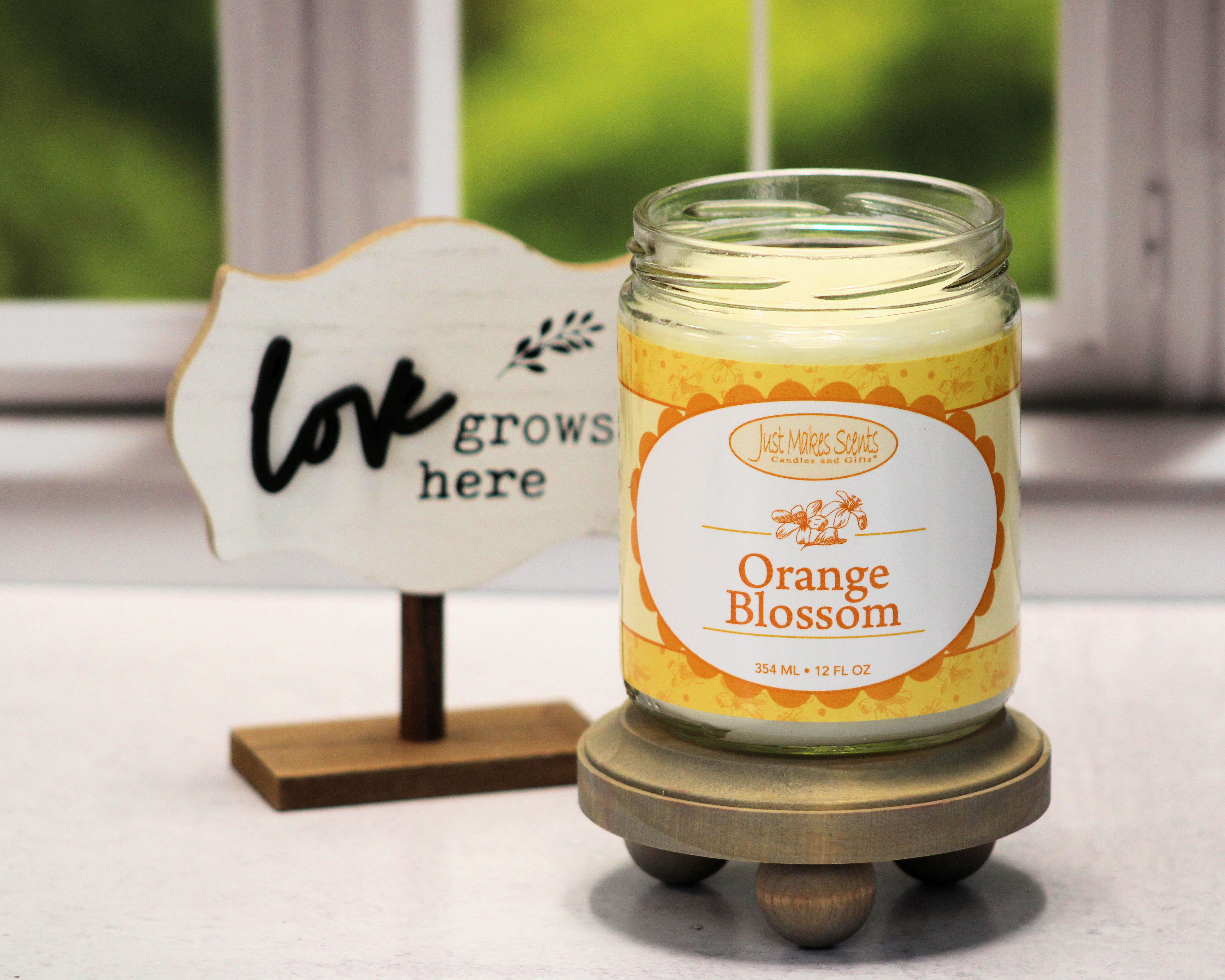 Orange Blossom Salsa Jar Candles 12 oz -Just Makes Scents Candles & Gifts