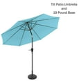 thumbnail image 3 of 10 ft. Outdoor Market Tilting Patio Umbrella with Base in Blue, 3 of 7