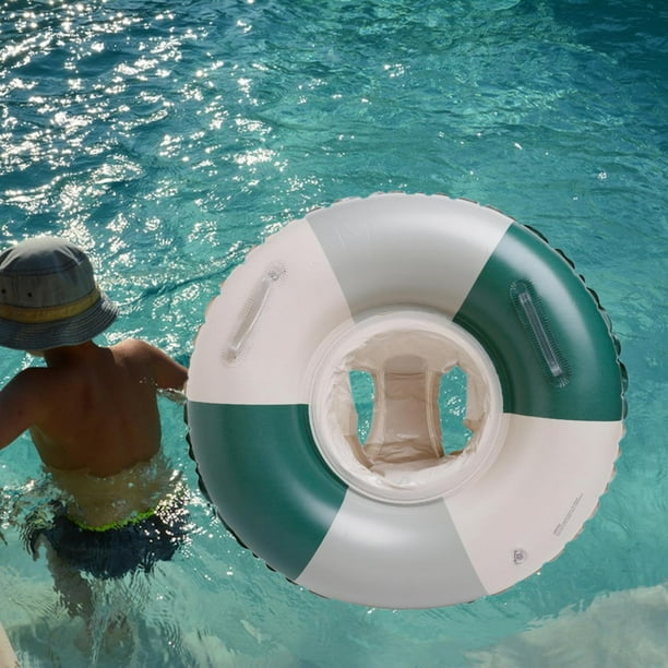 Flotador De Piscina Infantil Entrenador De Natación Inflable Espesar Bebé Piscina Flotador Costura Asiento Verde Asiento verde con costuras DYNWAVEMX Piscina de flotación