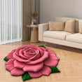 thumbnail image 6 of Usupdd 3 D Flower Mat Soft (Pink), 3 D Flower Mat Soft Carpet Non-Slip Area Carpet Dining Room Home Bedroom Carpet Floor, 6 of 6