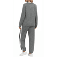 thumbnail image 4 of Shine Up Women 2 Piece Lounge Sets Striped Jogger Sets Fall Outfits Loose Sweatsuits with Pockets, 4 of 5