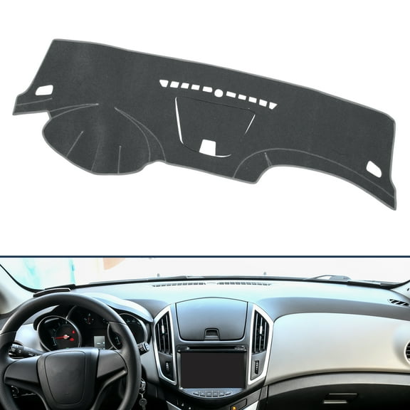Dashboard Cover Dash Cover Mat Carpet for Chevy Cruze 2008-2015 Polyester Gray