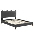 thumbnail image 3 of Modway Current Performance Velvet Full Platform Bed in Charcoal, 3 of 9