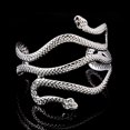 thumbnail image 3 of Cleopatra-brazalete con forma de serpiente para hombre y mujer, brazalete grande y ancho, joyería de Anime indio, 3 of 5